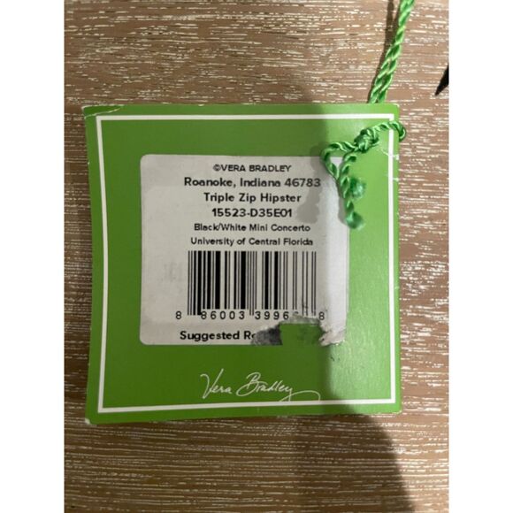 Vera Bradley Triple Zip Hipster Purse, University of Central Florida, UCF - Picture 7 of 7